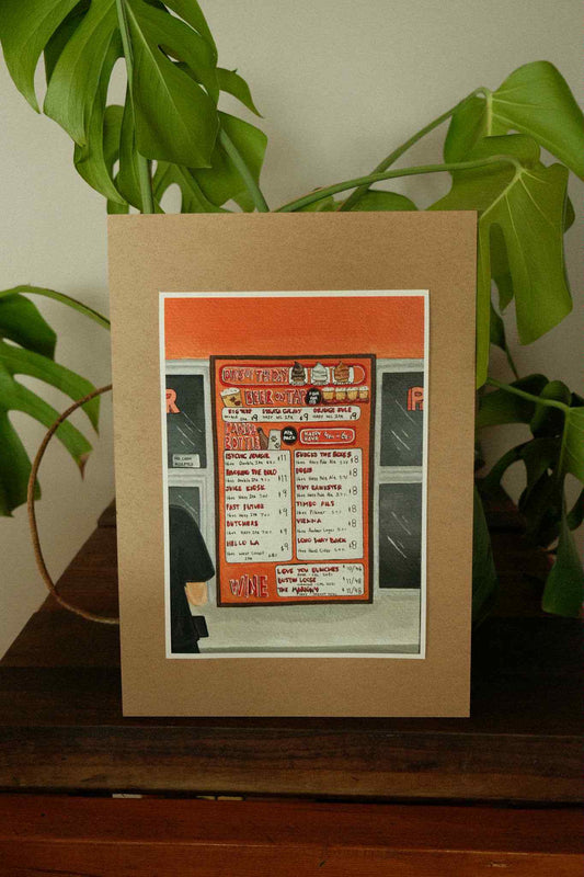 'Menu in LA' - Quality Print